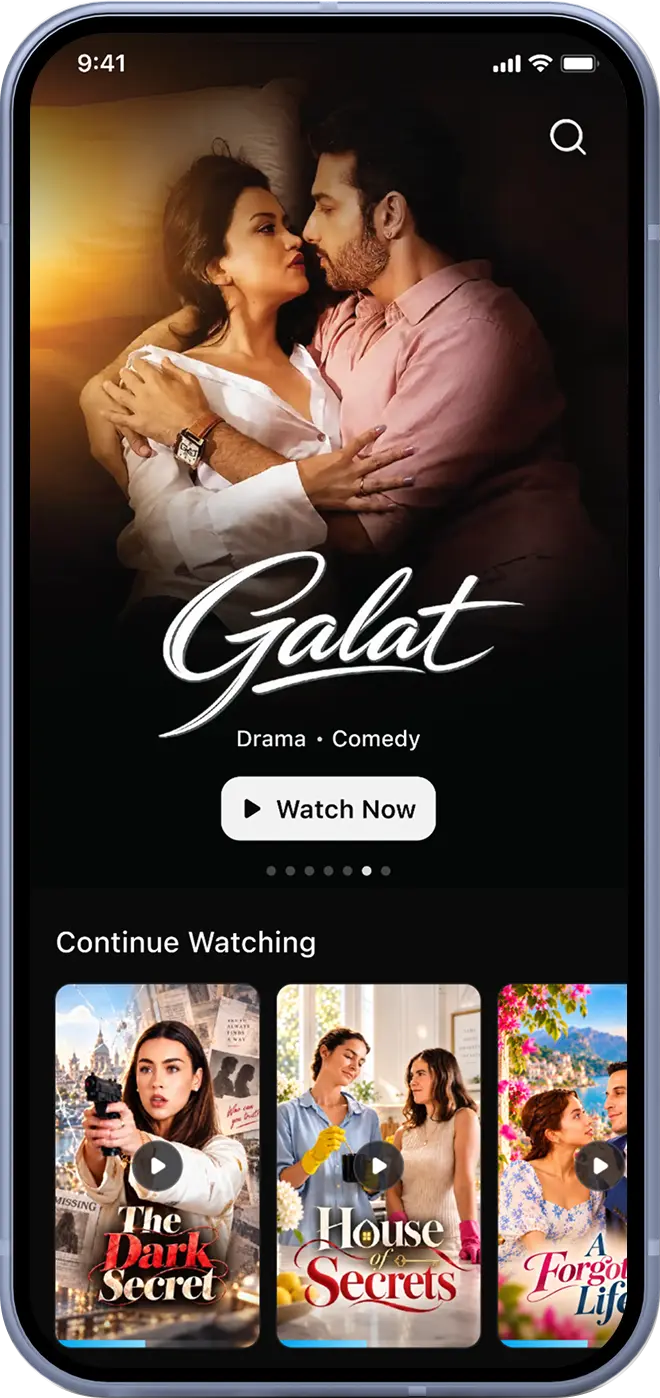 Hike Cinema app showing the series Galat